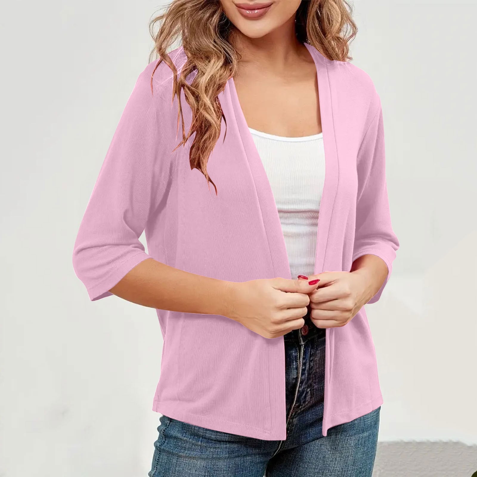 Gilet Léger Manches Longues Printemps été Ouvert Devant Cardigan Femme MessBebe - Gilet Long Ouvert Manches Longues Printemps/automne Pareo Femme Plage