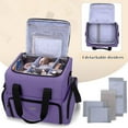 thumbnail image 4 of Large Travel Makeup Bag with 3 Removable Pouches, Hair & Tattoo Carrying Case,, 4 of 6