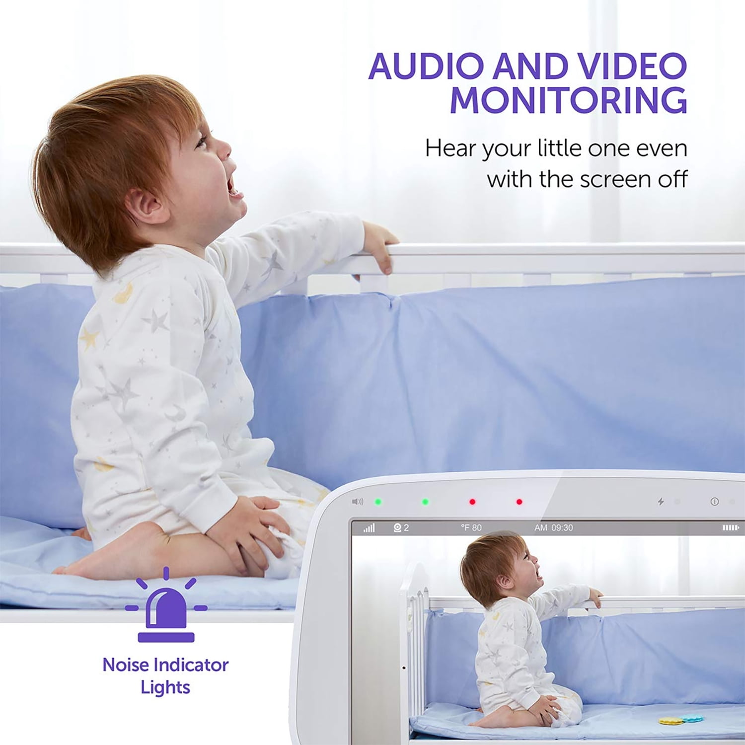 vava baby monitor with 2 cameras
