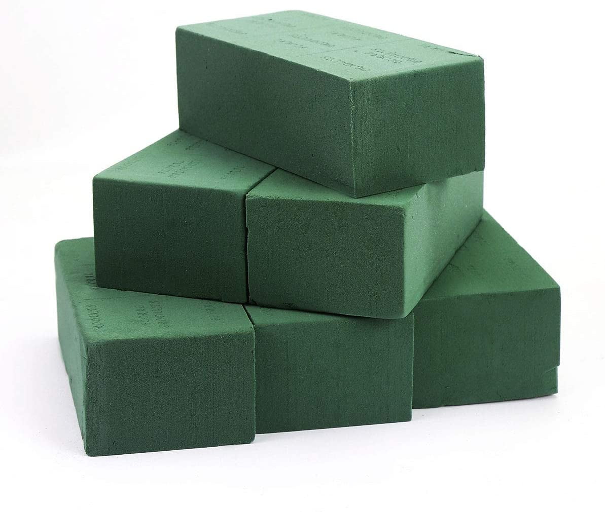 CCINEE 6 PCS Floral Foam Bricks, Florist Flower Styrofoam Green Bricks