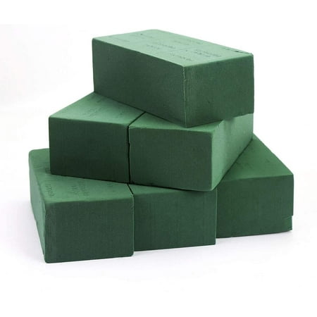 6 PCS Floral Foam Bricks, Florist Flower Styrofoam Green Bricks Flower ...
