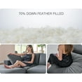 thumbnail image 5 of Roomy Homy Modular Sectional Sofa, 152 Inches Down Filled Sectional Sofa, 6 Seats U Shaped Cloud Couch with Chaise, Ottoman, Oversized Couch for Living Room, Grey Linen Couch Set, 5 of 5