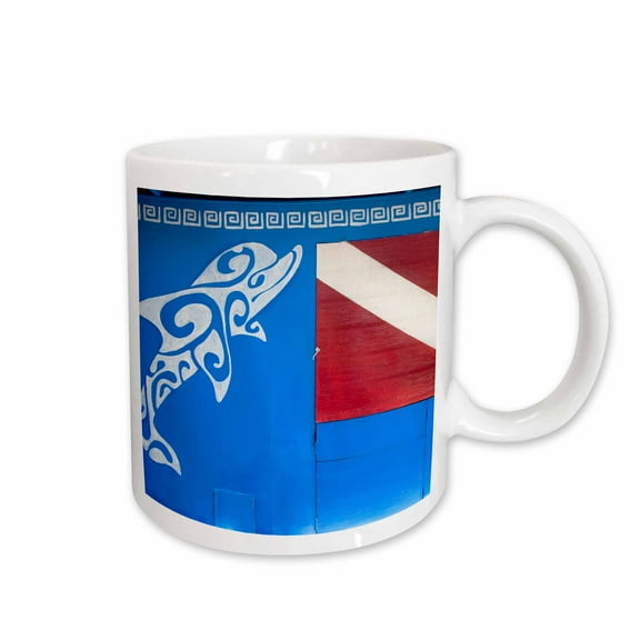 3drose, Society Islands, Rangiroa, Scuba Diving Flag - Oc13 Bja0053 - Jaynes Gallery, 15oz Mug
