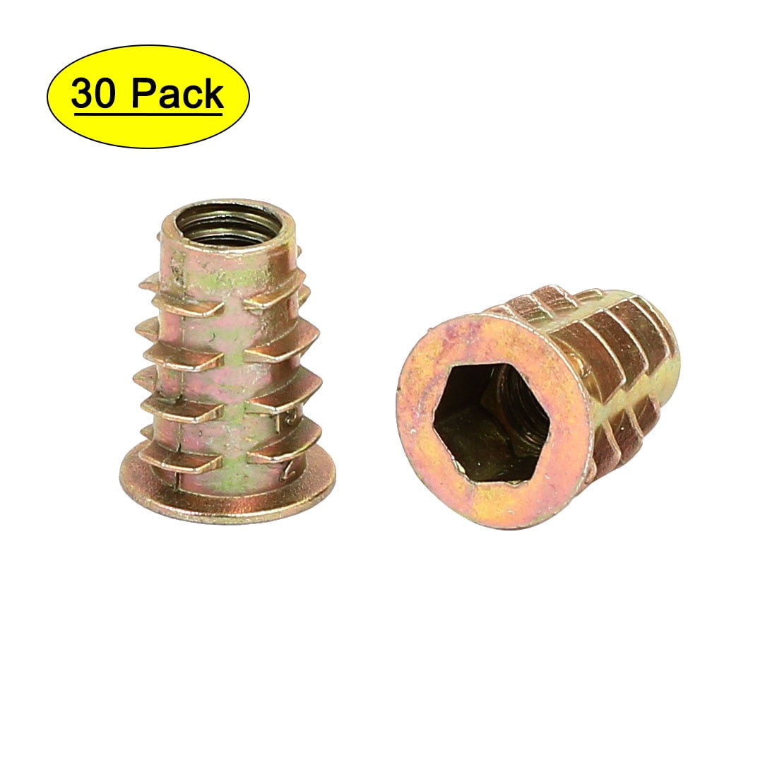 uxcell Threaded Insert Nuts Zinc Alloy Hex-Flush M5 Internal Threads 10mm Length 30pcs uxcell Threaded Insert Nuts Zinc Alloy Hex-Flush M5 Internal Threads 10mm Length 30pcs