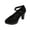 A Black, variant on Women's Sandals Women's Fashionable Casual Spring And Summer Versatile Plus Size Solid Color Shallow Mouth Thick Heel Buckle Sandals Black 37