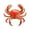 Red, variant on Nautical Crab Brooch Enamel Marine Animal Pin, Coastal Beach Lapel Badge, Red Blue Patriotic Holiday Jewelry for Denim Jackets Tote Bags Women