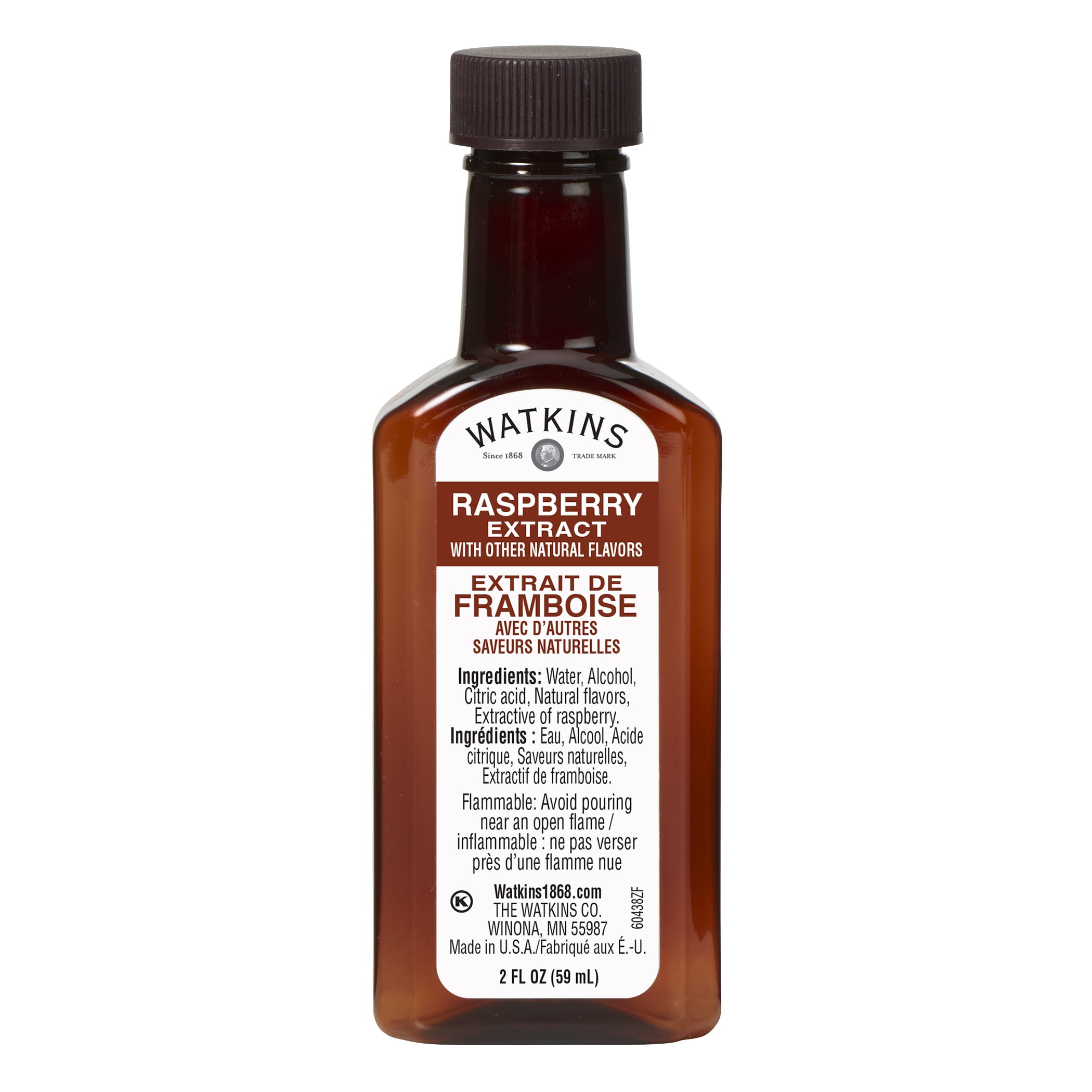Watkins Raspberry Extract with Other Natural Flavors, 2 fl oz (Plastic container)