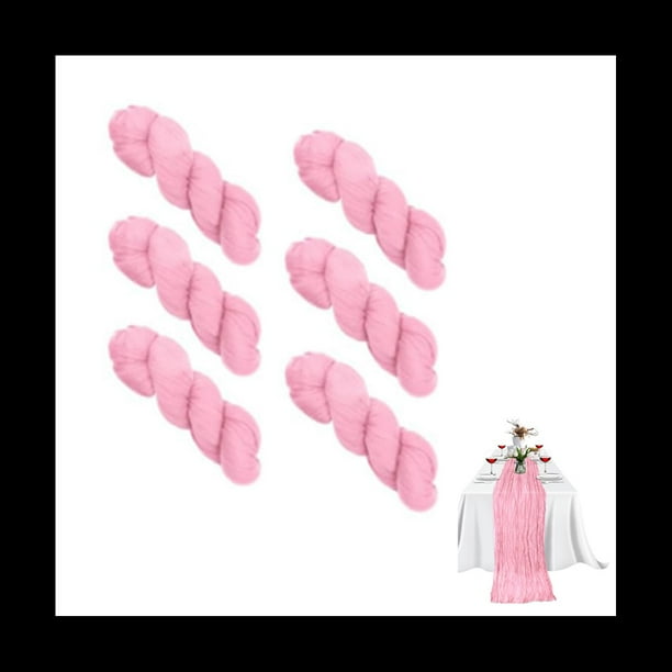 Paquete de 6 Caminos de Mesa de Rosa de 35 X 120 Pulgadas, Camino de Mesa de Bohemio para DecoracióN de Bodas, Despedidas de Soltera, Fiestas de Al