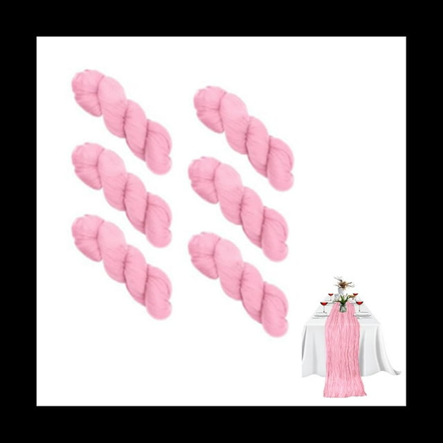Paquete de 6 Caminos de Mesa de Rosa de 35 X 120 Pulgadas, Camino de Mesa de Bohemio para DecoracióN de Bodas, Despedidas de Soltera, Fiestas de Al