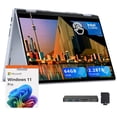 thumbnail image 1 of Dell Inspiron 14 2-in-1 Laptop, 14" WUXGA Touch Display, Intel 7 150U, 64GB DDR5, 2.28TB Storage(2TB SSD+288GB Docking Station Set), Backlit Keyboard, Fingerprint Reader, Wi-Fi 6E, Win 11 Pro, Blue, 1 of 9