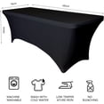 thumbnail image 5 of Mantel Elástico de Elastano, Mantel Ajustable para Mesas Rectangulares, Lavable y Resistente a Las Arrugas Rectangulares Ajustadas, Adecuado para Mesas Plegables 183*76*76Cm para Fiestas y Bodas, 5 of 5