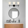 thumbnail image 2 of Catalina Lighting Catalina Pippa 24"W 3-Light Black Finish Vanity Light Fixture with Opal Glass Shades, 2 of 5