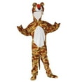 thumbnail image 4 of XQYLOS Kids Lion Tiger Animal Halloween Jumpsuit Jumpsuit with Headgear Footwear 3-Piece Cute Outfit Set for Boys Girls Toddler, 4 of 8