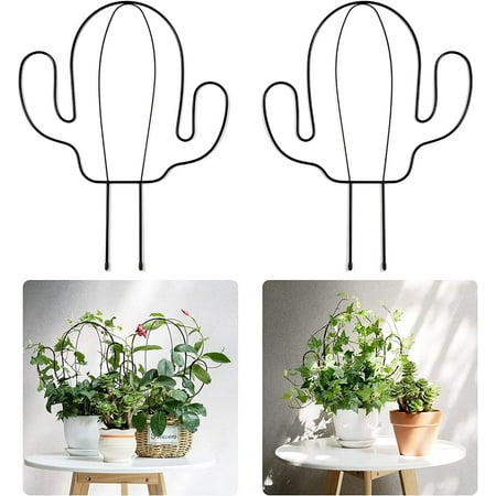Dalrosia 2PCS Metal Garden Trellis Cactus-Shaped Support for Garden Plant Climbing Indoor Outdoor DIY Mini Climbing Plants Potted Plants Flowers Vegetables Dalrosia 2PCS Metal Garden Trellis Cactus-Shaped Support for Garden Plant Climbing Indoor Outdoor DIY Mini Climbing Plants Potted Plants Flowers Vegetables
