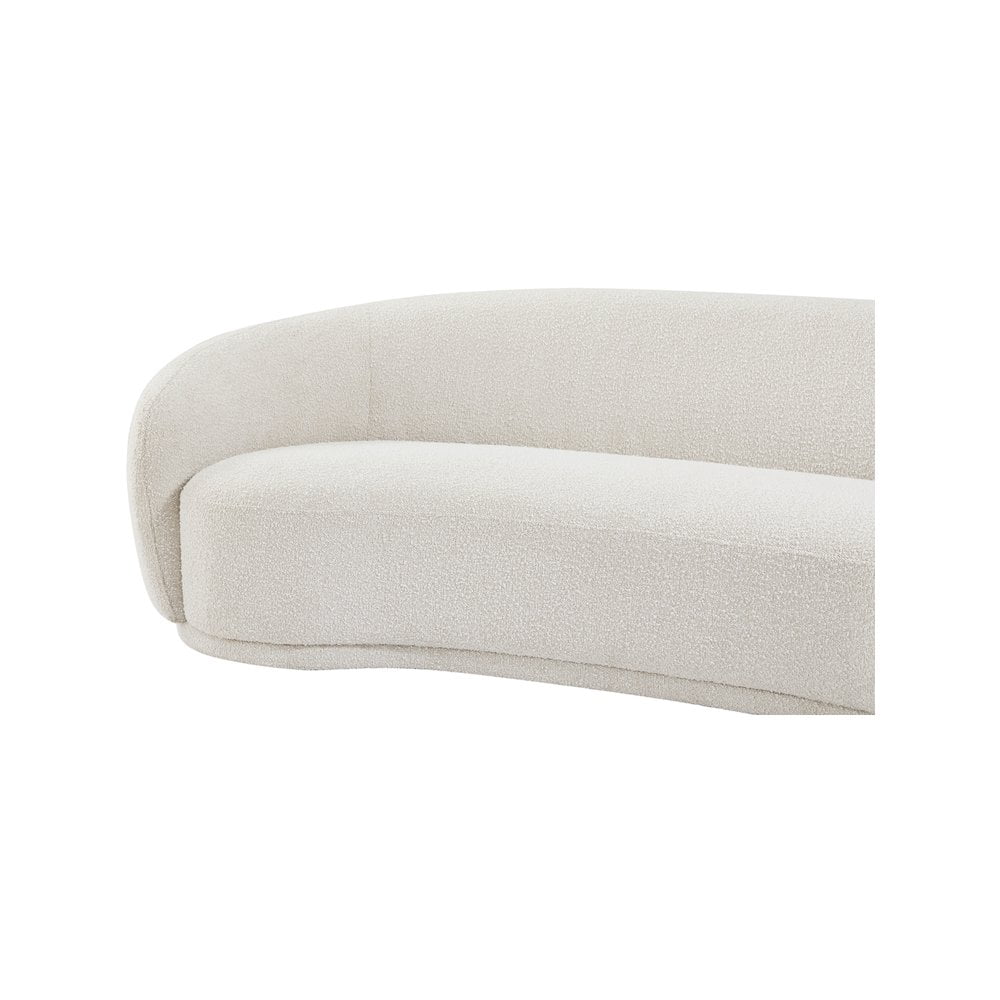 Meridian Furniture Hyde Cream Boucle Fabric Sofa