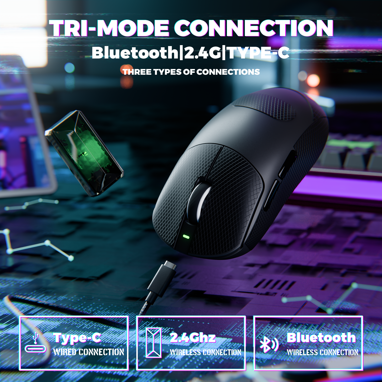 ATTACK SHARK X8 Ultimate Wireless Gaming Mouse,55g Ultra-Lightweight BT/2.4GHz Wirelss/Wired Mouse,8K Polling Rate,PixArt PAW3950MAX Sensor,42000 DPI,800mAh Battery,Gamer Mice for PC/Win/Mac