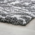 thumbnail image 5 of Jersey Shag Contemporary Geometric Gray and White Polypropylene Indoor Area Rug, 9'x12' Rectangle, 5 of 9