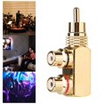 thumbnail image 4 of 2 Uds Macho, Adaptador De Tres Vías Audio Video A Conector Hembra Divisor ángulo Recto, 4 of 7