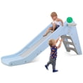 thumbnail image 7 of Pirecart 3 in 1 Freestanding Slide for Kids, Toddler Slide Climber Set with Basketball Hoop, Indoor-Outdoor Kids Slide, for Living Room, Poolside, Backyard, Blue & Gray, 7 of 7