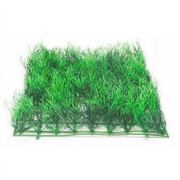 AQUATOP PD-T33 10 Inch by 10 Inch Square Dark Green Grass Aquarium Plant
