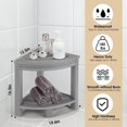 thumbnail image 3 of Apolimi Taburete De Ducha Esquinero De Hdpe, Asiento De Banco De Ducha Con Estante De Almacenamiento Para Patas De Afeitado, Reposapiés De Plástico Para Baño De Spa, Lugar Pequeño (Gris), 3 of 5