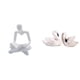 thumbnail image 1 of Figura De Cisne Pensador Abstracto Creativo, Escultura Artesanal De Resina, Estatua De Pájaro Para Pareja, Adorno Para Tarta Para Sala De Estar, Dormitorio, Oficina, Decoración Navideña., 1 of 8