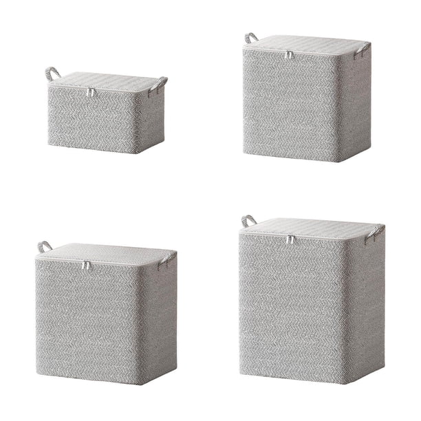 Material de tela no tejida resistente a la suciedad y resistente para todas las estaciones, algodón universal para el hogar con gran capacidad de almacenamiento, contenedores de almacenamiento de 45