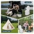 thumbnail image 3 of SamyoHome Camping Toilet with Detachable Bucket and Toilet Paper Holder White, 3 of 8