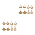 thumbnail image 2 of Paquete de 6 aretes de ratán Qarigey hechos a mano atractivos, 2 of 6