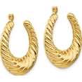 thumbnail image 2 of 14K Yellow Gold Polished Twisted Hollow Hoop Earring Jackets (24 X 6) Made In Puerto Rico e627j, 2 of 5