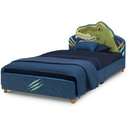 Delta Children Dinosaur Upholstered Twin Bed, Blue