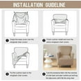 thumbnail image 5 of TOPCHANCES Stretch Velvet Armchair Slipcover, Anti Slip Chair Covers for Living Room, Camel, 5 of 5