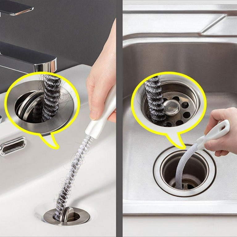 Pipe Dredging Brush Bathroom Hair Sewer Sink Cleaning Pipe Dredger Drain  Cleaner Hook Dredging Floor Hair Remover Toilet Tool