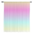 thumbnail image 2 of Teal Pink Ombre Semi Sheer Curtains Drapes for Living Room, Bedroom, French Doors Window 84 Inches Long, Modern Abstract Art Aesthetics Rod Pocket Chiffon Curtain Drapery Voile Draperies Panel, 2 of 6