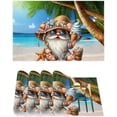 thumbnail image 3 of Placemats Set of 4 Heat-Resistant Rectangle Place Mats Beach Palm Gnomes Cute Washable Plastic PVC Dining Table Mat Non-Slip Wipeable Woven Vinyl Placemat for Kitchen Patio Table Decor, 3 of 6