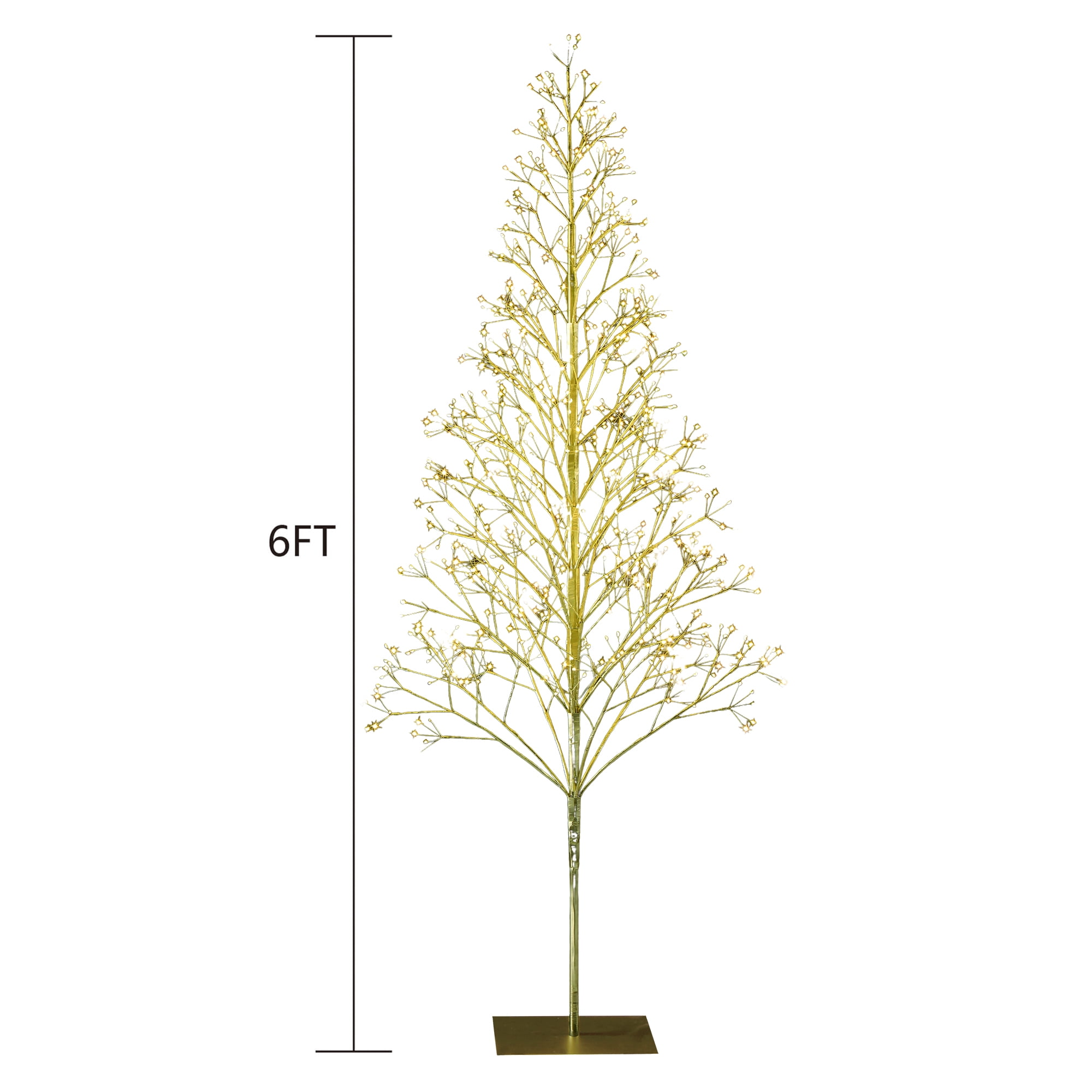 Pre-Lit 800 Warm White Twinkling LED Starburst Tree, 6 ft, by Holiday Time