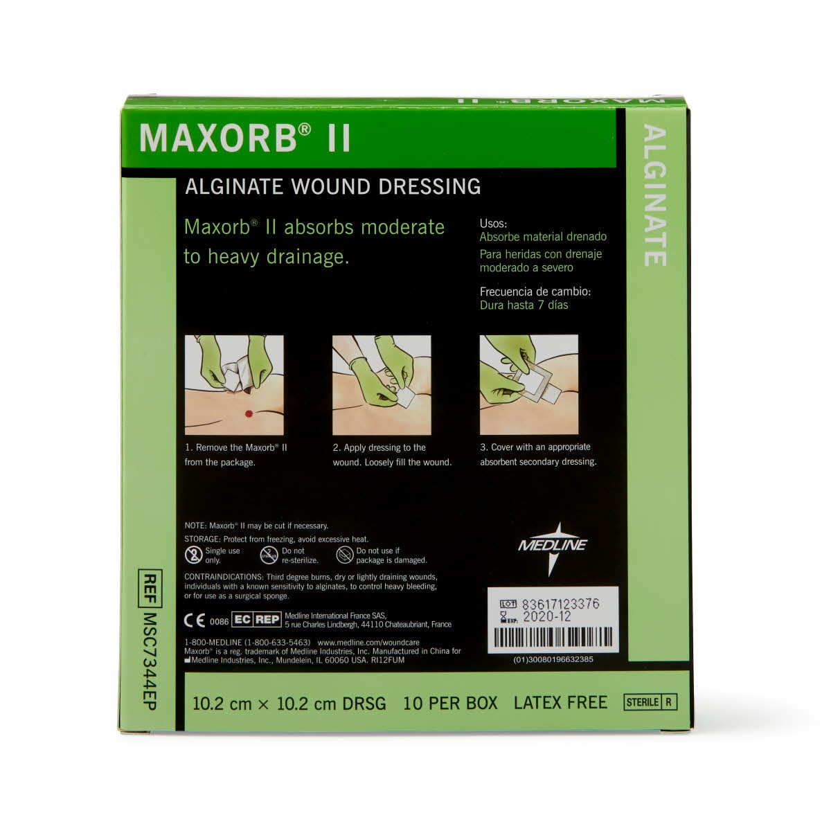 Medline Maxorb II Alginate Wound Dressings, 4" x 4", Box of 10 HSA/FSA Eligible - Walmart.com Medline Maxorb II Alginate Wound Dressings, 4" x 4", Box of 10 HSA/FSA Eligible - Walmart.com