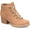 Tan Cognac Nubuck, variant on BOC Womens Brown Comfort Breathable Alder Round Toe Block Heel Lace-Up Booties 11 M