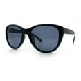 thumbnail image 4 of Polarized Classic Oversized Cat Eye Minimal Diva Retro Fashion Sunglasses All Black, 4 of 8