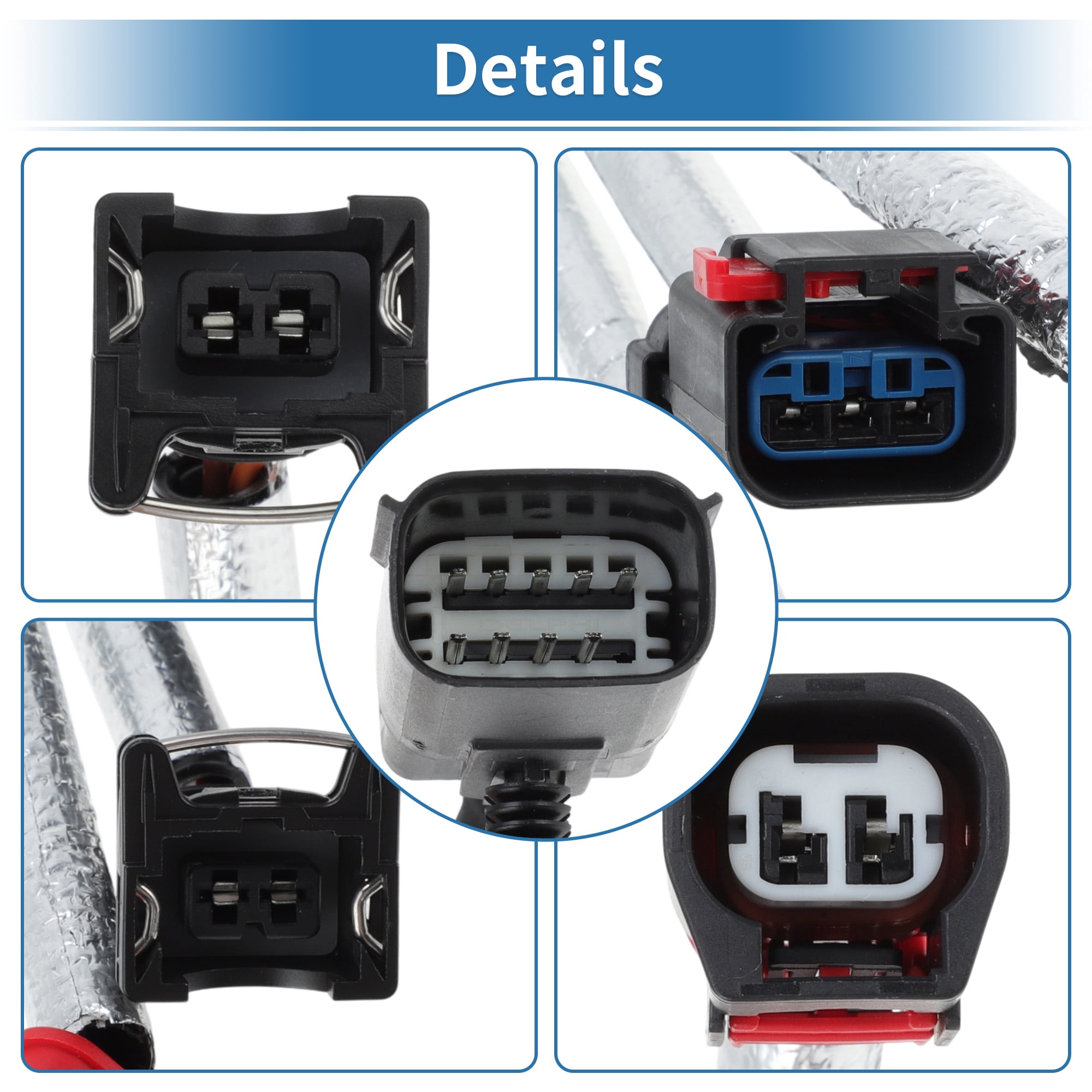 Unique Bargains No.5148105AH/05148105AH Knock Oil Pressure Temperature Temp Sensor Wiring Harness for Dodge Durango 3.6 11-15 for Dodge Charger 3.6 11-16 for Dodge Challenger 3.6 11-15