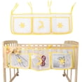 thumbnail image 2 of 3-Pocket Hanging Storage for Baby Bed, Large Capacity, Cartoony Design Mesh Crib Organizer, 2 of 8