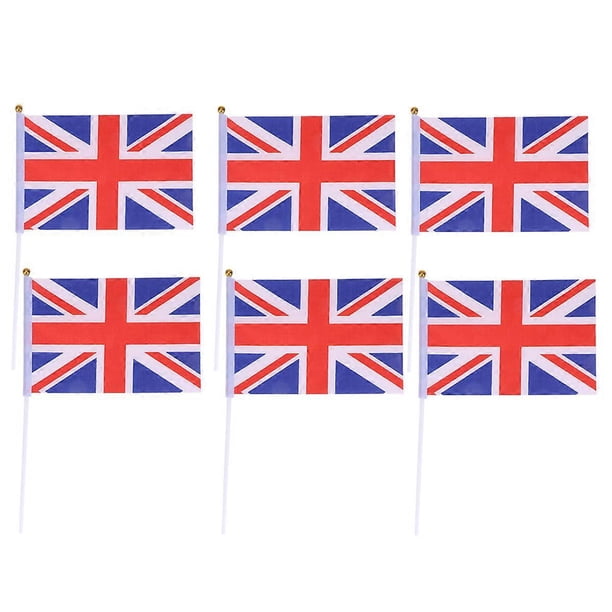 50pcs Stick Flag Hand Held Small Britain Flags On Stick International World Country Stick Flags