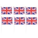 thumbnail image 1 of 50pcs Stick Flag Hand Held Small Britain Flags On Stick International World Country Stick Flags, 1 of 3