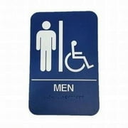Don-Jo HS907001 Men's / Handicap ADA Blue Bathroom Sign Blue Finish