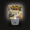 thumbnail image 3 of Cat Sleeping in Sunflowers Night Light 2 Pack LED Nightlight Plug into Wall Dusk to Dawn Sensor Soft White, 3 of 7