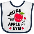 thumbnail image 3 of Inktastic Youre the Apple of My Eye Valentine Pun with Cute Apple Boys or Girls Baby Bib, 3 of 4