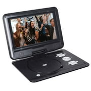 onn 10-Inch Black 480p Portable DVD Player Kit with Screen Swivel and Built-in Speakers