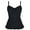 A Black, variant on Mycoco Women's Swim Top Padded Ruffle Hem Shirred Swimwear Tankini Swimsuit Top