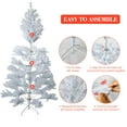 thumbnail image 5 of 6.5 FT Prelit Artificial Christmas Tree, Battery Operated Xmas Tree with 818 Branch Tips & 250 Warm White LED Lights, Easy Setup Artificial Tree for Indoor Outdoor Decor, White, 5 of 7