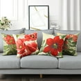 thumbnail image 6 of OTOSTAR Set of 4 Decorative Throw Pillow Covers 18x18 Inches, Waterproof Cushion Covers, Perfect to Outdoor Patio Garden Living Room Sofa Farmhouse Decor (Vintage Red Flower), 6 of 7